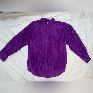On The Brink Silk Button Down Long Sleeve